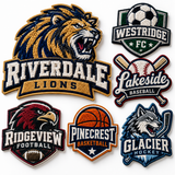 Custom Chenille Team Patches | Varsity Sports & School Logo Patches | Personalized Chenille Team Patches
