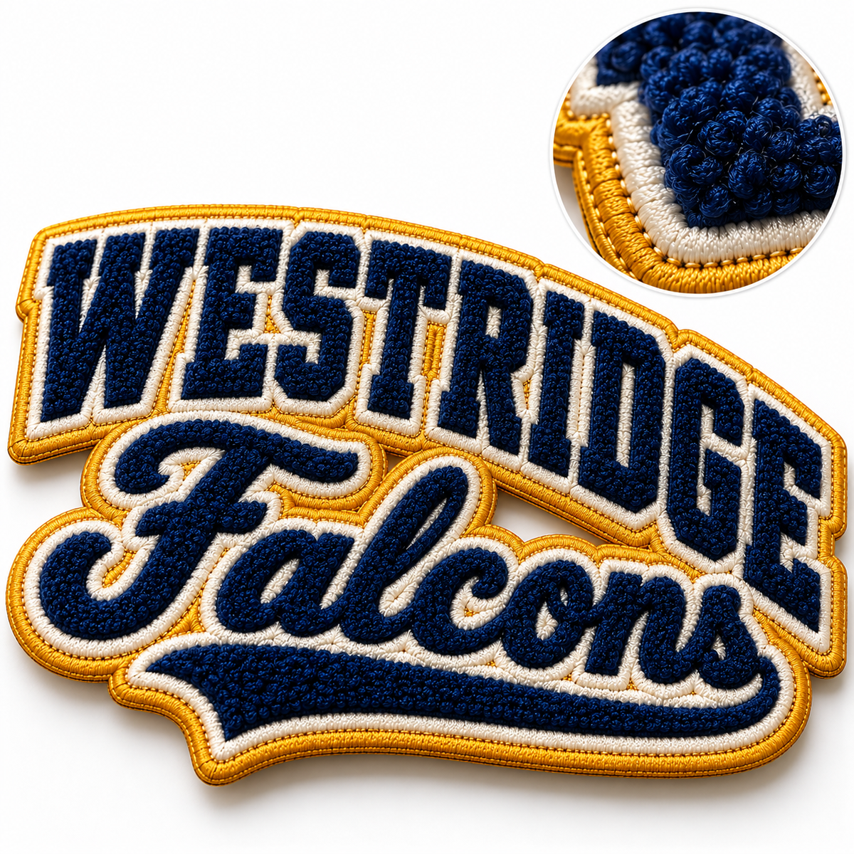 Custom Chenille Team Patches | Varsity Sports & School Logo Patches | Personalized Chenille Team Patches