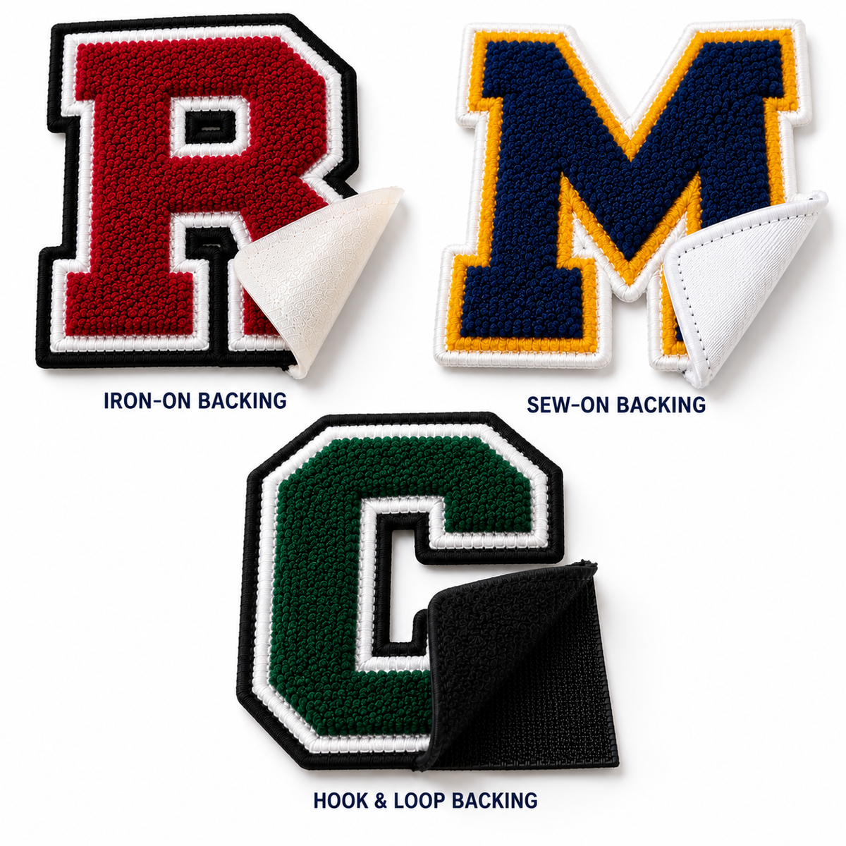 Custom Chenille Varsity Patches | Letter, Number, Name & Logo Patches | Personalized Letterman Jacket Patches