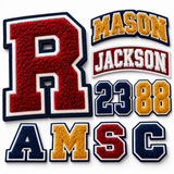 Custom Chenille Varsity Patches | Letter, Number, Name & Logo Patches | Personalized Letterman Jacket Patches