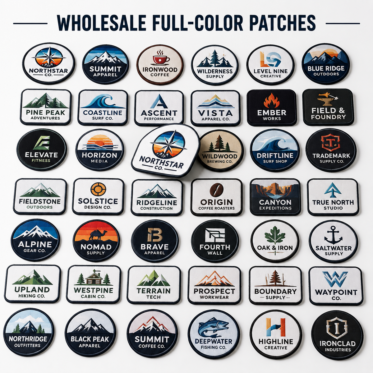 Custom Sublimation Patches Bulk | Wholesale Full Color Logo Patches for Businesses - Patch Vista