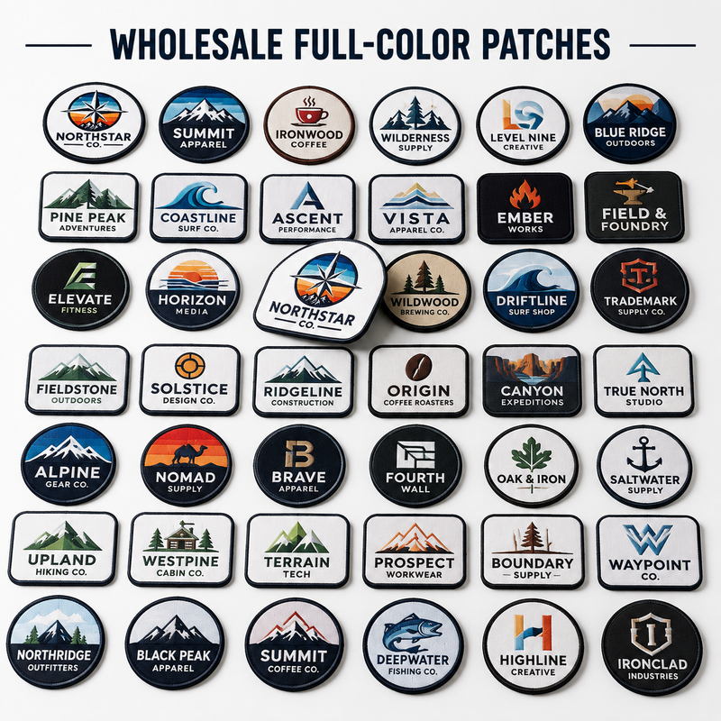 Custom Sublimation Patches Bulk | Wholesale Full Color Logo Patches for Businesses - Patch Vista