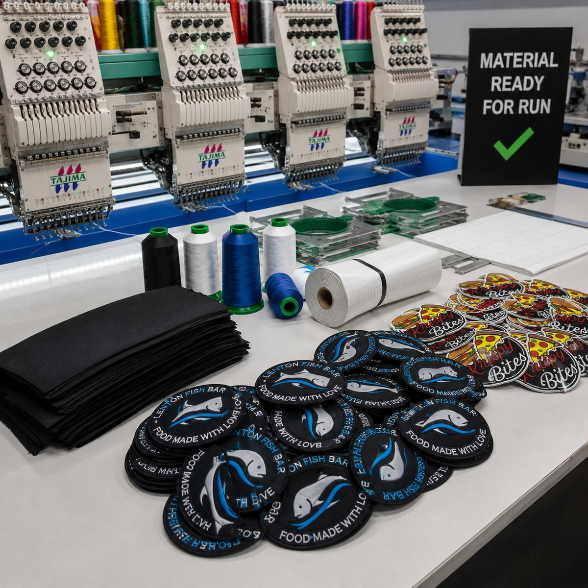 Materials ready for run