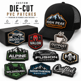 Custom Die-Cut PVC Patches | Premium 3D Rubber Logo Patches in Any Custom Shape