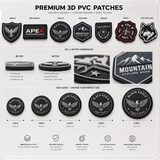 Custom 3D PVC Logo Patches | Premium Personalized Rubber Patches for Brands & Uniforms