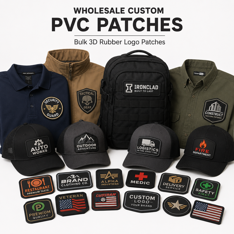 Wholesale Custom PVC Patches | Bulk 3D Rubber Logo Patches for Businesses, Brands & Uniforms