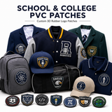 School & College PVC Patches | Custom 3D Rubber Logo Patches for Uniforms, Clubs & Teams