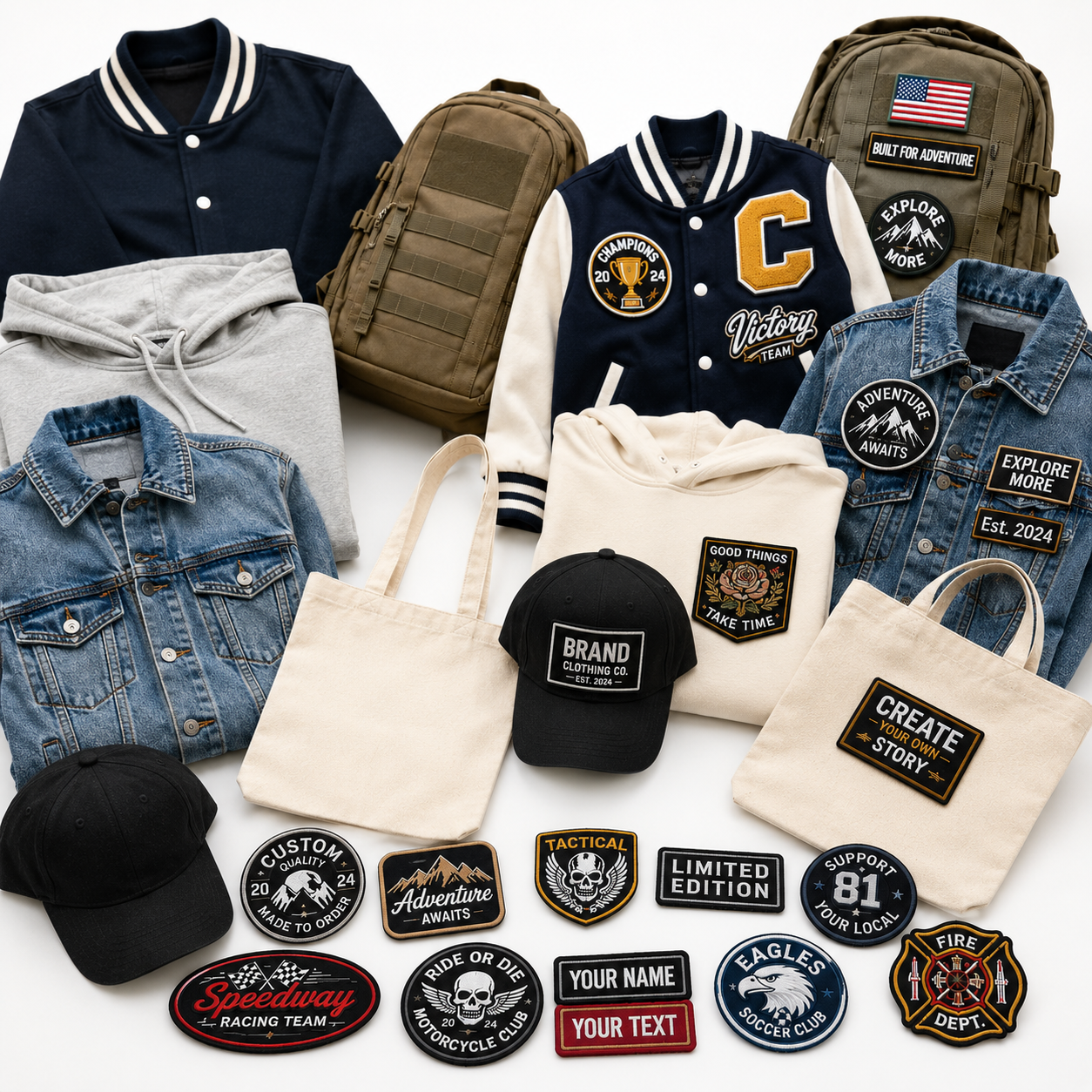 Custom Embroidered Patches Made to Order | Personalized Logo, Name & Team Patches