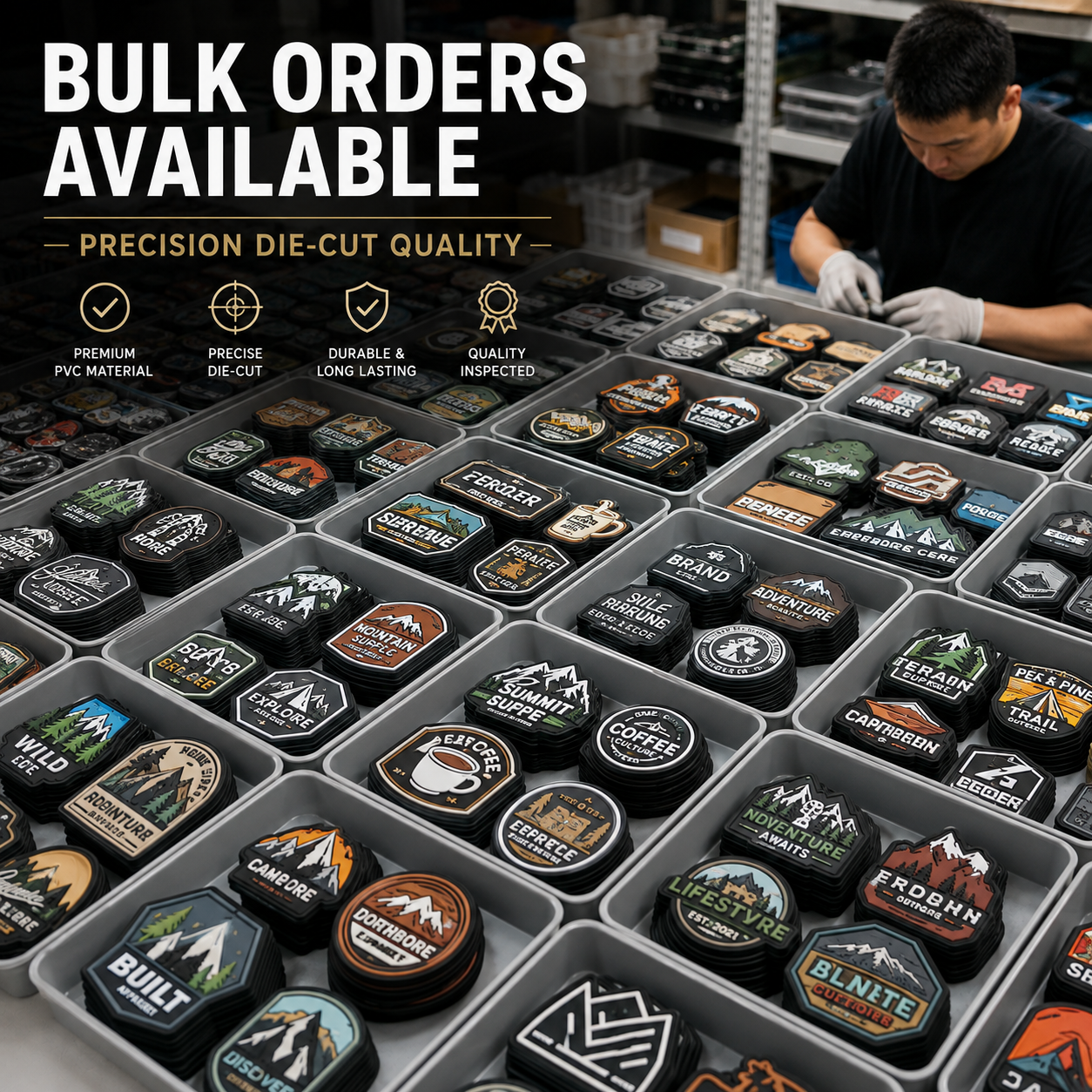 Custom Die-Cut PVC Patches | Premium 3D Rubber Logo Patches in Any Custom Shape