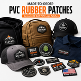 Made-to-Order PVC Rubber Patches | Custom 3D Soft PVC Logo Patches for Brands & Uniforms