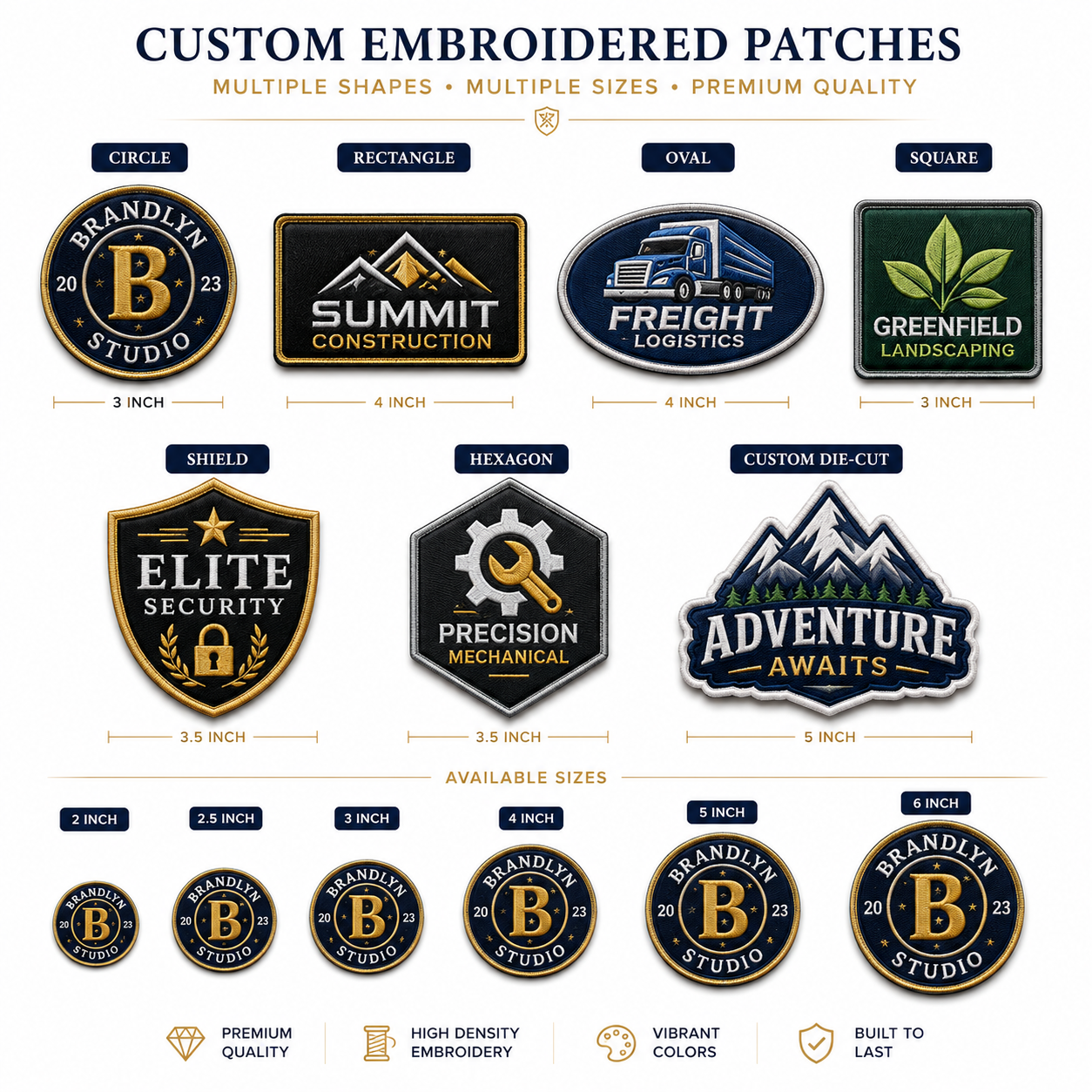 Custom Business Logo Patches | Professional Embroidered Patches for Workwear, Uniforms & Apparel