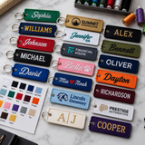 Personalized Name Keychains | Custom Embroidered Name & Logo Keychains for Gifts & Business