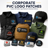Corporate PVC Logo Patches | Custom 3D Rubber Logo Patches for Business Uniforms & Branding