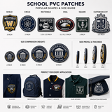 School & College PVC Patches | Custom 3D Rubber Logo Patches for Uniforms, Clubs & Teams