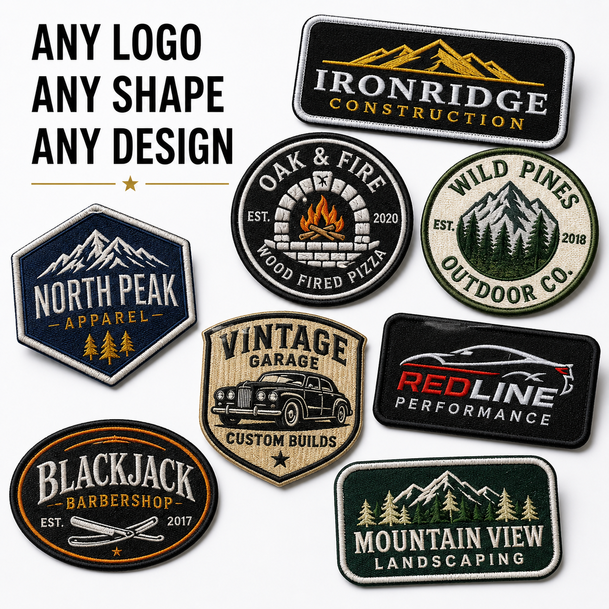 Bulk Custom Embroidered Patches | Wholesale Logo Patches for Clothing Brands, Uniforms & Businesses