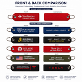Corporate Embroidered Keychains | Custom Logo Promotional Keychains for Businesses & Events