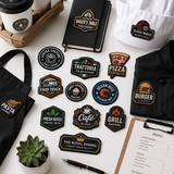 Restaurant Logo PVC Patches | Custom 3D Rubber Logo Patches for Restaurant Uniforms & Aprons