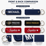 Personalized Name Keychains | Custom Embroidered Name & Logo Keychains for Gifts & Business