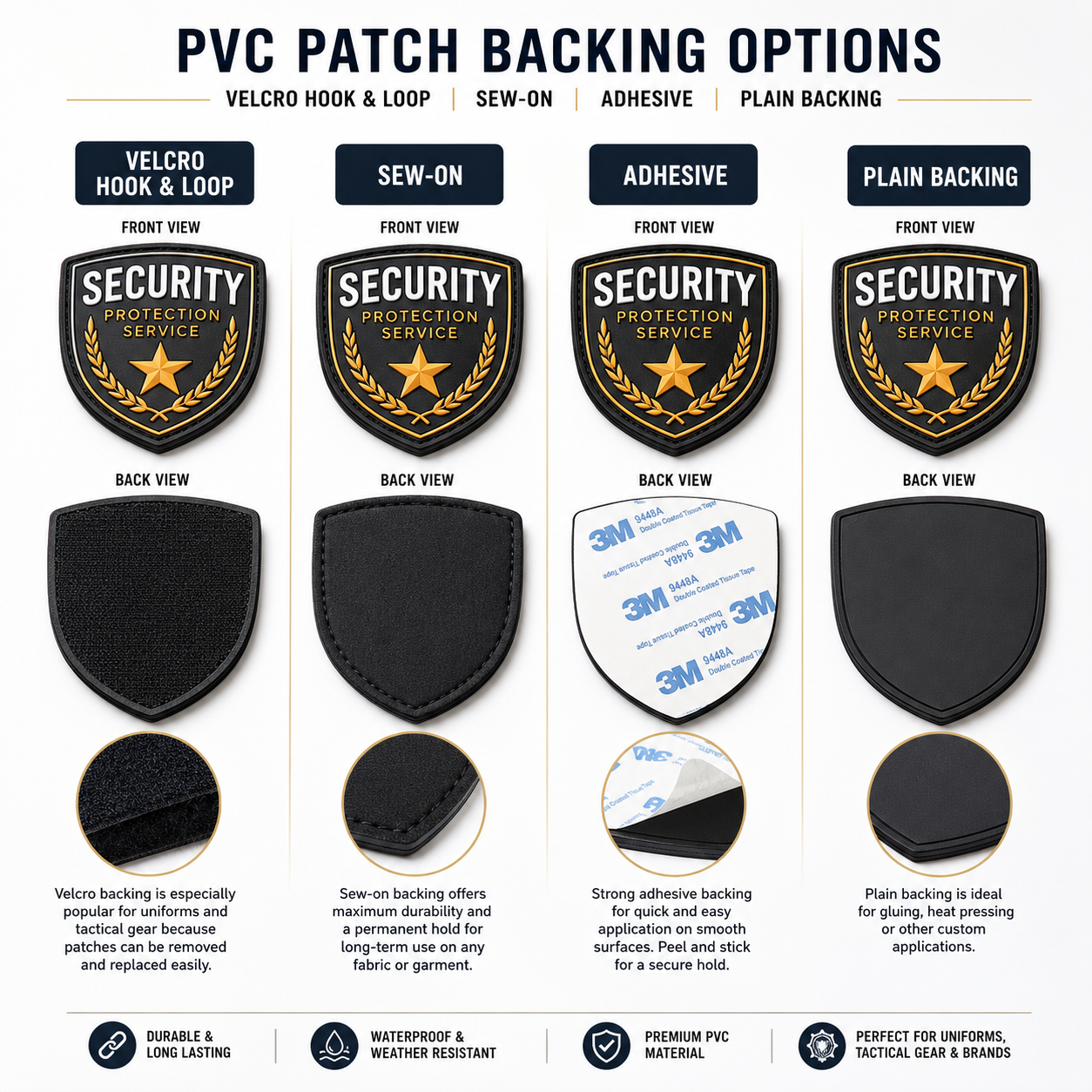 Wholesale Custom PVC Patches | Bulk 3D Rubber Logo Patches for Businesses, Brands & Uniforms