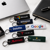 Corporate Embroidered Keychains | Custom Logo Promotional Keychains for Businesses & Events