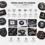 Custom 3D PVC Logo Patches | Premium Personalized Rubber Patches for Brands & Uniforms