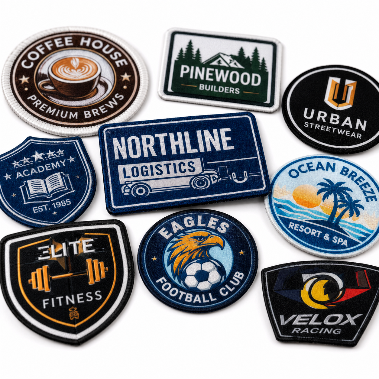 Premium Custom Sublimation Patches | Full-Color Logo Patches for Brands, Uniforms & Businesses