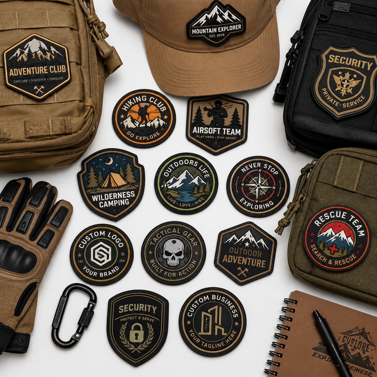 Custom Tactical PVC Patches | 3D Velcro Rubber Morale Patches for Military, Police & Outdoor Gear