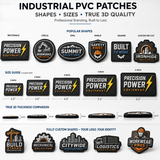 Custom Industrial Uniform PVC Patches | 3D Rubber Logo Patches for Workwear & Safety Uniforms