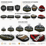 Custom Die-Cut PVC Patches | Premium 3D Rubber Logo Patches in Any Custom Shape
