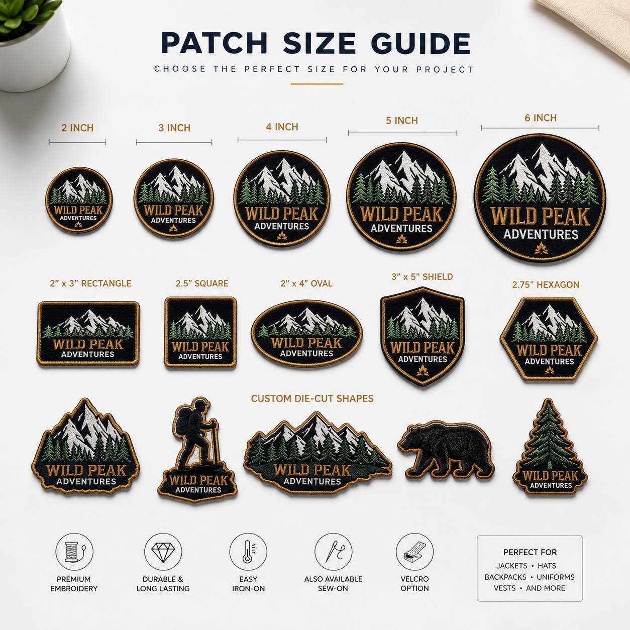 Custom Iron-On Embroidered Patches | Personalized Logo Patches for Clothing, Jackets, Hats & Bags