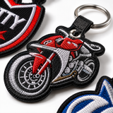 Custom Shape Embroidered Keychains | Personalized Logo Keychains in Any Shape
